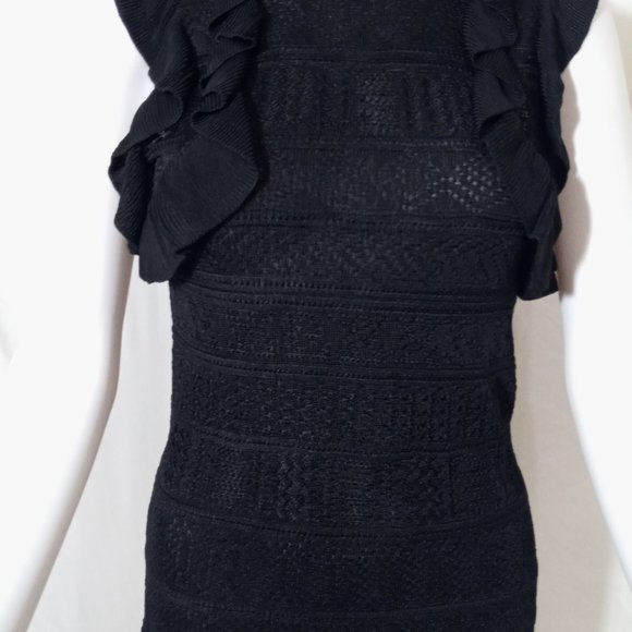 NWT Ronny Kobo S/L Pointelle Sweater Top - Picture 1 of 4